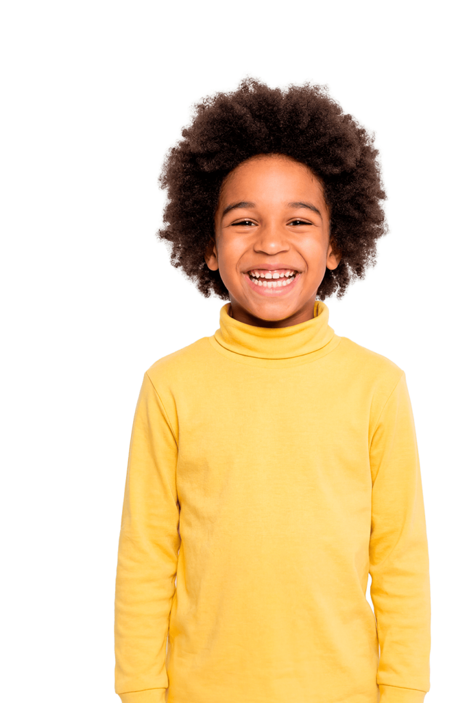 Young kid smiling broadly