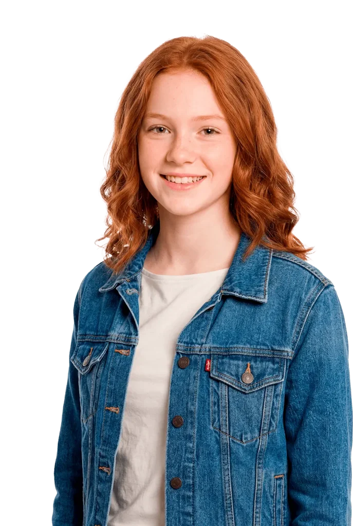 Teenage girl smiling at camera